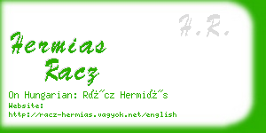 hermias racz business card